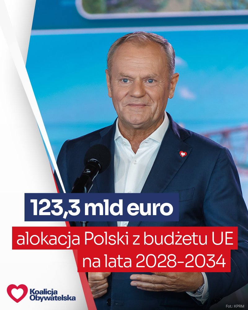 Platforma_org's tweet image. Wspaniałe informacje dla Polski 🇵🇱
Będzie największym beneficjentem największego budżetu UE w historii❗️