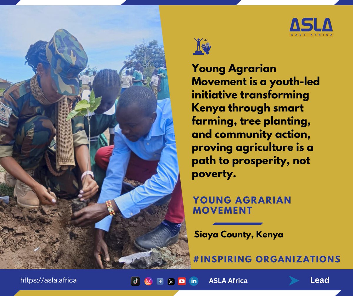 aslaafrica's tweet image. Meet the Young Agrarian Movement (YAM), a youth-led, volunteer-driven initiative from West Uyoma, Siaya County. Founded by Maseno alumnus Martin Onyango, YAM champions smart farming, climate resilience, and youth empowerment.
Farming isn’t poverty, it’s potential.