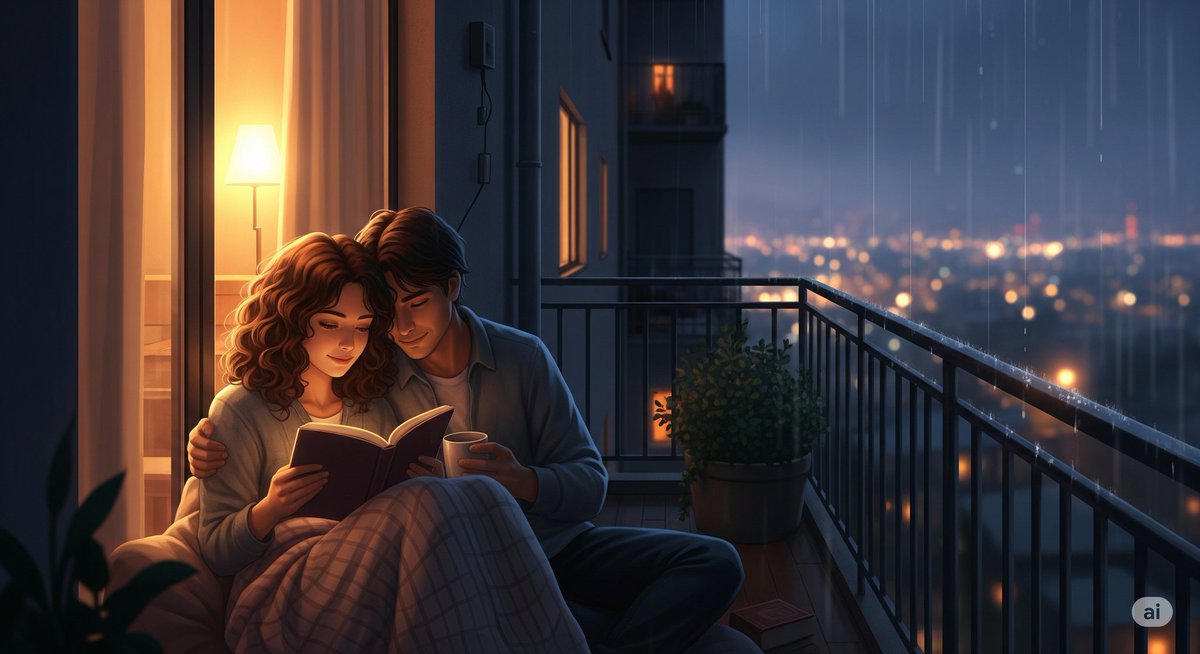 VinaayakAi05's tweet image. While she builds worlds with words, 
I get to live in the best one: the one we've built, right here, in these quiet, rainy moments. 
Every chapter with you is my favorite. ☔️📚💑 #MyPerson  #CozyLife #LoveWins