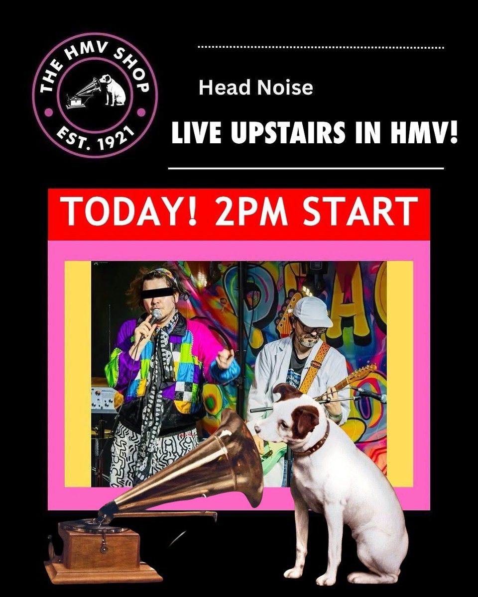 Head Noise (@headnoiseuk) on Twitter photo Well TODAY IS THE DAY! We will be performing a set upstairs at <a href="/hmvCardiff/">hmv cardiff</a> at exactly 2pm. Come on down for 45 mins of Electro Junk-Punk and bring your tea towels, as it may even turn into an impromptu signing session. God knows what will happen? This will be fun! 💥 Well TODAY IS THE DAY! We will be performing a set upstairs at <a href="/hmvCardiff/">hmv cardiff</a> at exactly 2pm. Come on down for 45 mins of Electro Junk-Punk and bring your tea towels, as it may even turn into an impromptu signing session. God knows what will happen? This will be fun! 💥