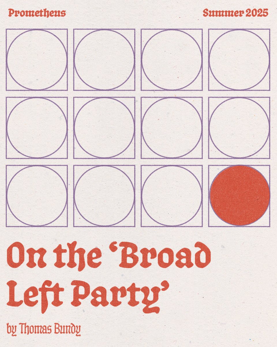 Prometheus_Jrnl's tweet image. Reflecting on the historical sectarianism and voluntary broad leftism of the left in Britain, Thomas Bundy ponders how to change this.
prometheusjournal.org/2025/07/21/on-…