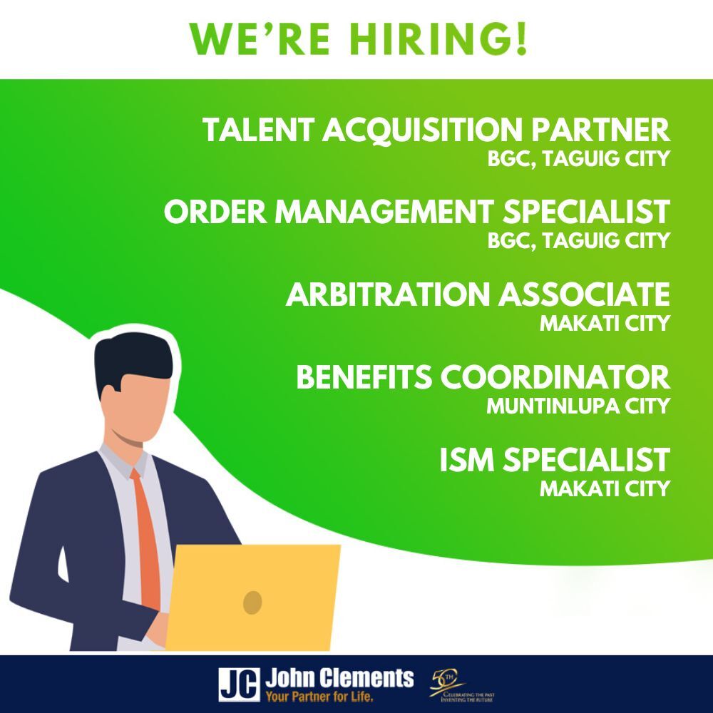 johnclementsph's tweet photo. ๐จ WEโRE HIRING NATIONWIDE & REMOTELY! ๐จ
๐ Find Job Openings here:https://t.co/92yItOym0G..
#NowHiringPH #CareerOpportunities #PHJobs #EntryLevelToExecutive #RemoteJobsAPH #JobAlert #JohnClementsJobs #ApplyNow #JobAlertPH #JoinOurTeam #WorkWithPurpose https://t.co/UWOjxgy674