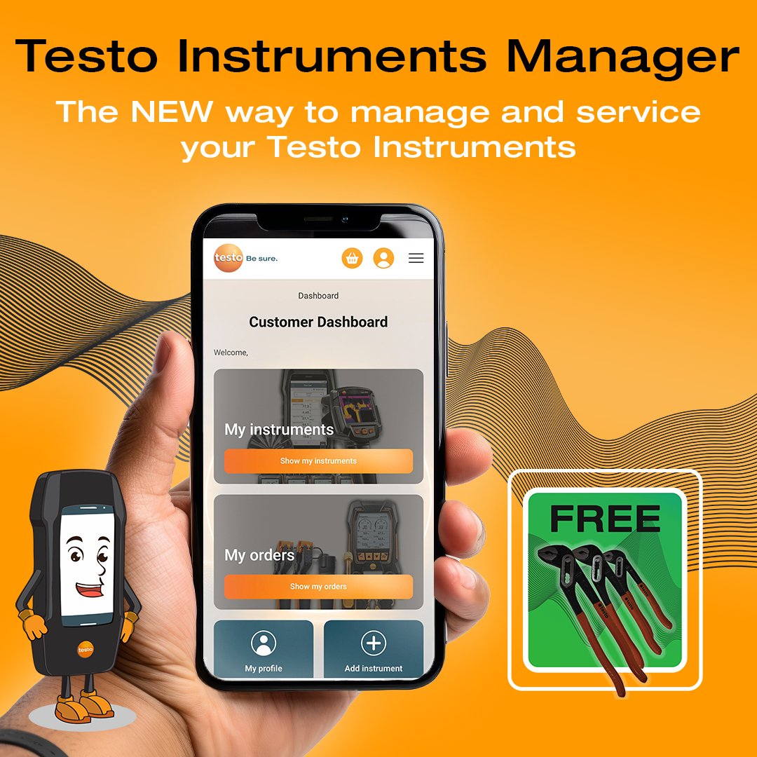 TestoLimited's tweet image. 🚀 Introducing Testo Instruments Manager (TIM)
📲 Sign up FREE today and after your first service through TIM, we’ll send you a FREE set of water pump pliers🔧💥
✅Prioirty turn around
✅Same day collection
✅Automated service reminders
👉 Sign up now: pulse.ly/6tlsmruzkt