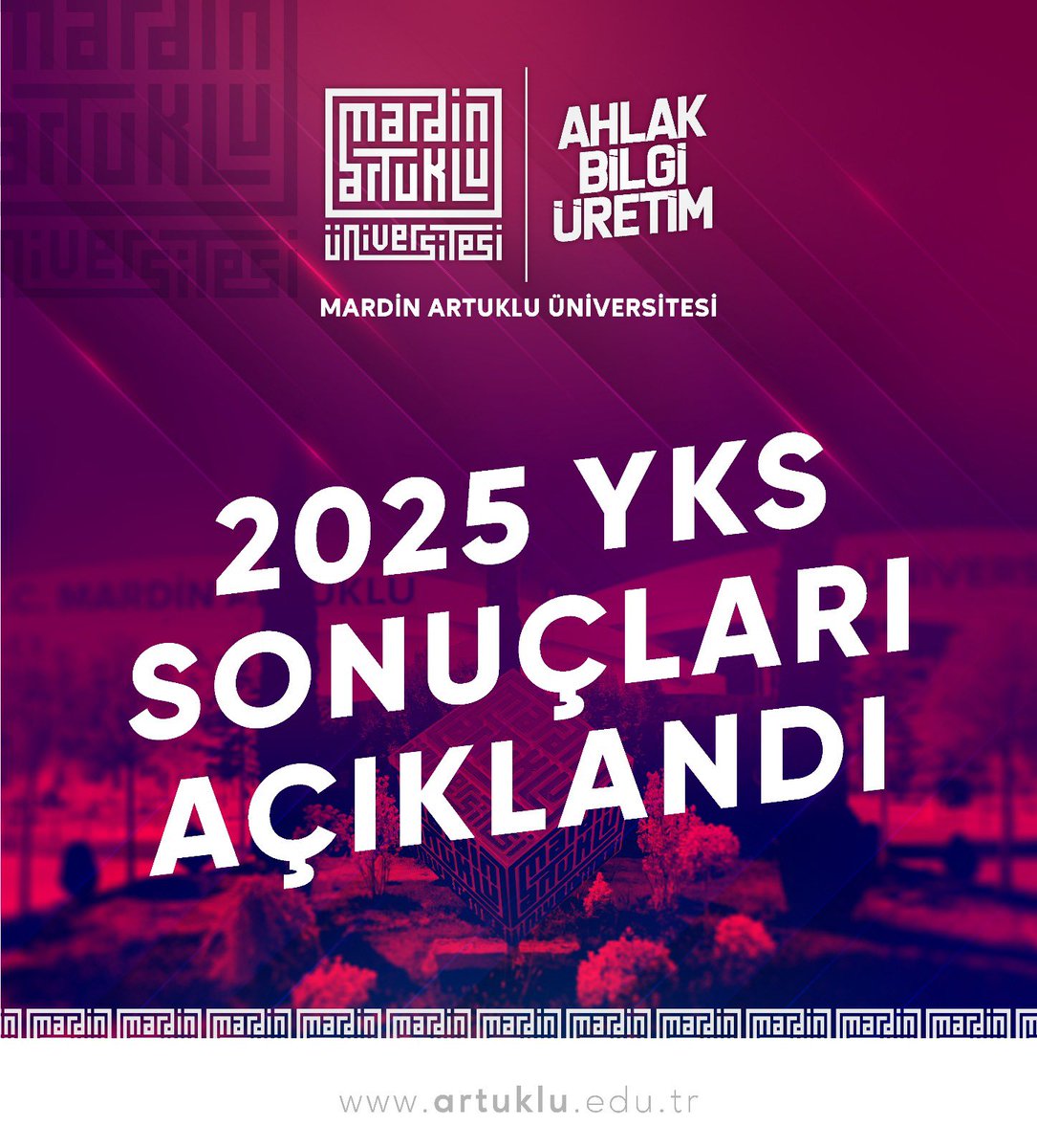 ibrahimozcosar's tweet image. Üniversite Adayı Genç Arkadaşlarım,
ÖSYM Başkanlığı heyecanla beklediğiniz #yks2025 sonuçlarını açıkladı.

Heyecanınızı paylaşıyor YKS sonuçlarının ve yapacağınız tercihlerin size mutluluk/başarı getirmesini diliyorum.
Çok yönlü, sosyal, donanımlı, ahlak bilgi ve üretimiyle…