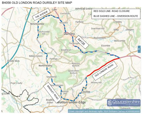 Old London Road #Dursley. Reinstatement of Cats Eyes. Works happening 21st - 22nd July a Road Closure will be in place 19:00 - 07:00