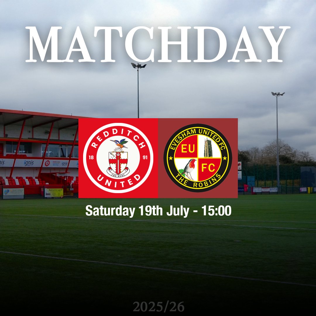 Jack Underwood (@jackkunderwood) on Twitter photo It's match day today as <a href="/RedditchUtd/">Redditch United</a> host <a href="/EveshamUnitedFC/">Evesham United FC</a> at home in a pre-season friendly. It's match day today as <a href="/RedditchUtd/">Redditch United</a> host <a href="/EveshamUnitedFC/">Evesham United FC</a> at home in a pre-season friendly.