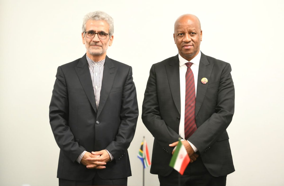IraninSA's tweet image. > The Ambassador of the Islamic Republic of Iran in Pretoria, during a visit to KwaZulu-Natal province in the city of Durban—the provincial capital—met with Mr. Thami Ntuli, the premier of the province, and discussed ways to enhance inter-provincial relations and cooperation.…