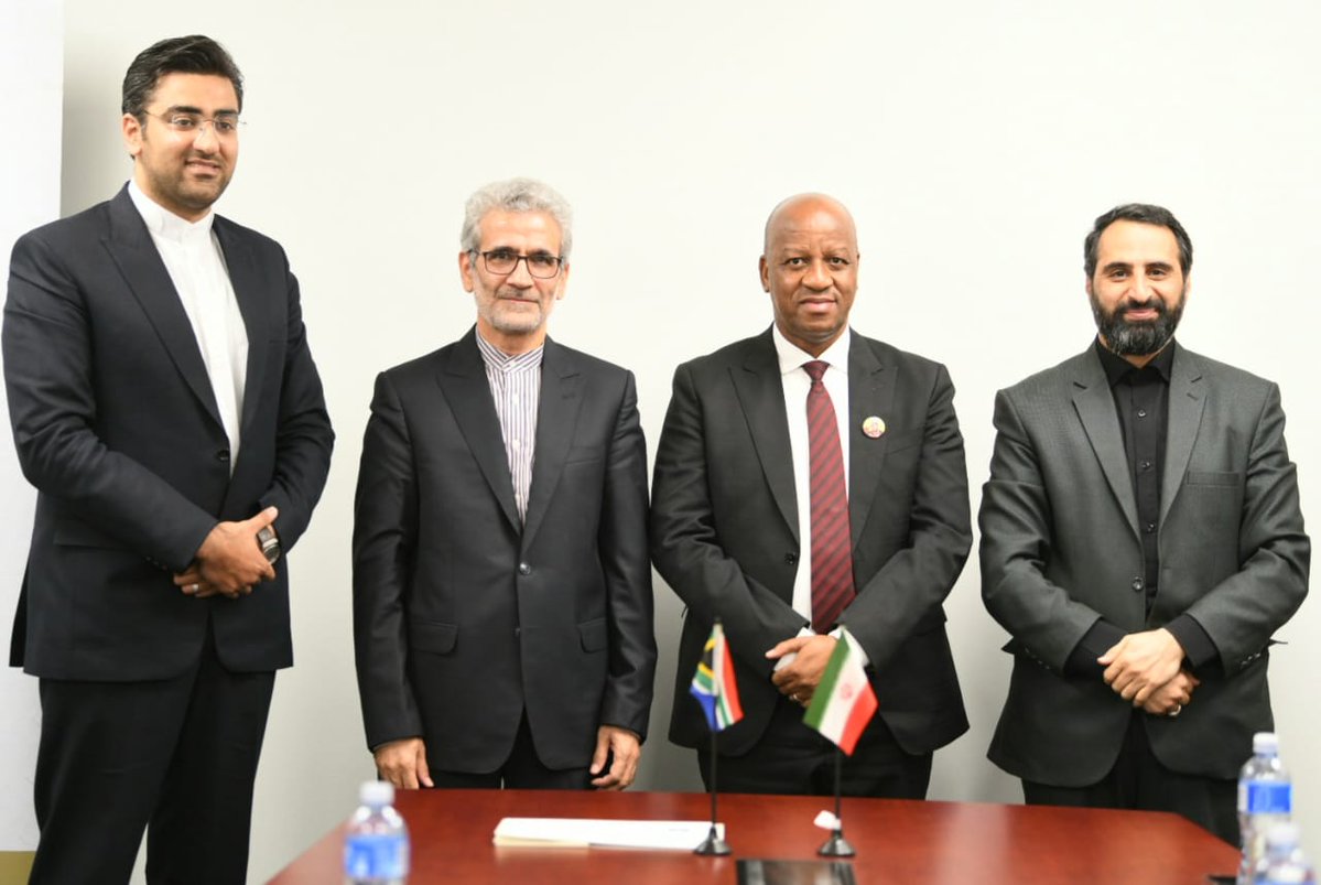 IraninSA's tweet image. > The Ambassador of the Islamic Republic of Iran in Pretoria, during a visit to KwaZulu-Natal province in the city of Durban—the provincial capital—met with Mr. Thami Ntuli, the premier of the province, and discussed ways to enhance inter-provincial relations and cooperation.…