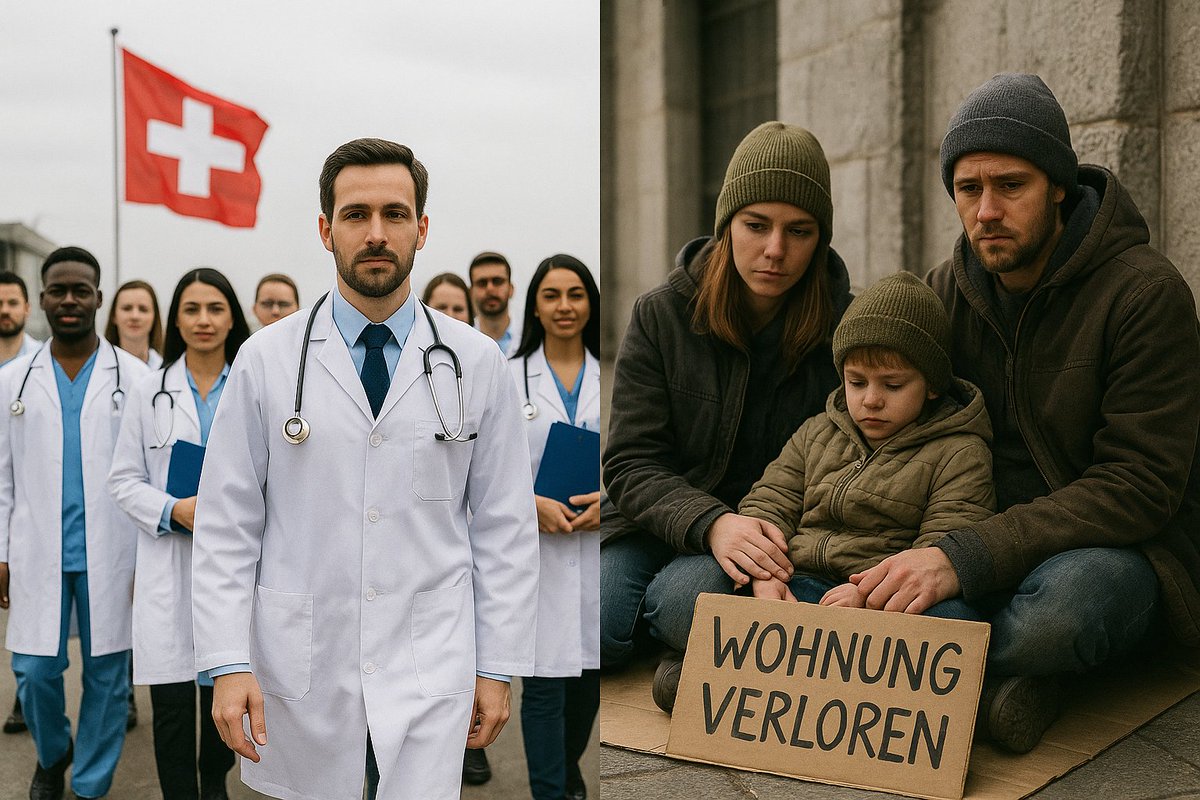 Was nützen mehr Ärzte, wenn Familien in der Schweiz keine bezahlbare Wohnung mehr finden? 

Wegen der Personenfreizügigkeit sind nicht nur die Mieten und Hauspreise massiv gestiegen - auch die Löhne sind seit 2020 stark gesunken.

#Bilateralen III ablehnen - #Wohnungsnot stoppen!