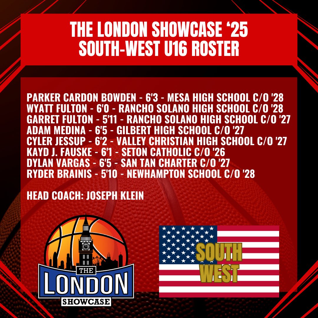 btmbasketball's tweet image. The USA Select South-West U16 roster, who will compete against some of the UK's brightest stars in the upcoming London Showcase!
#TheLondonShowcase #London #England #BTMBasketball #PassportBasketball