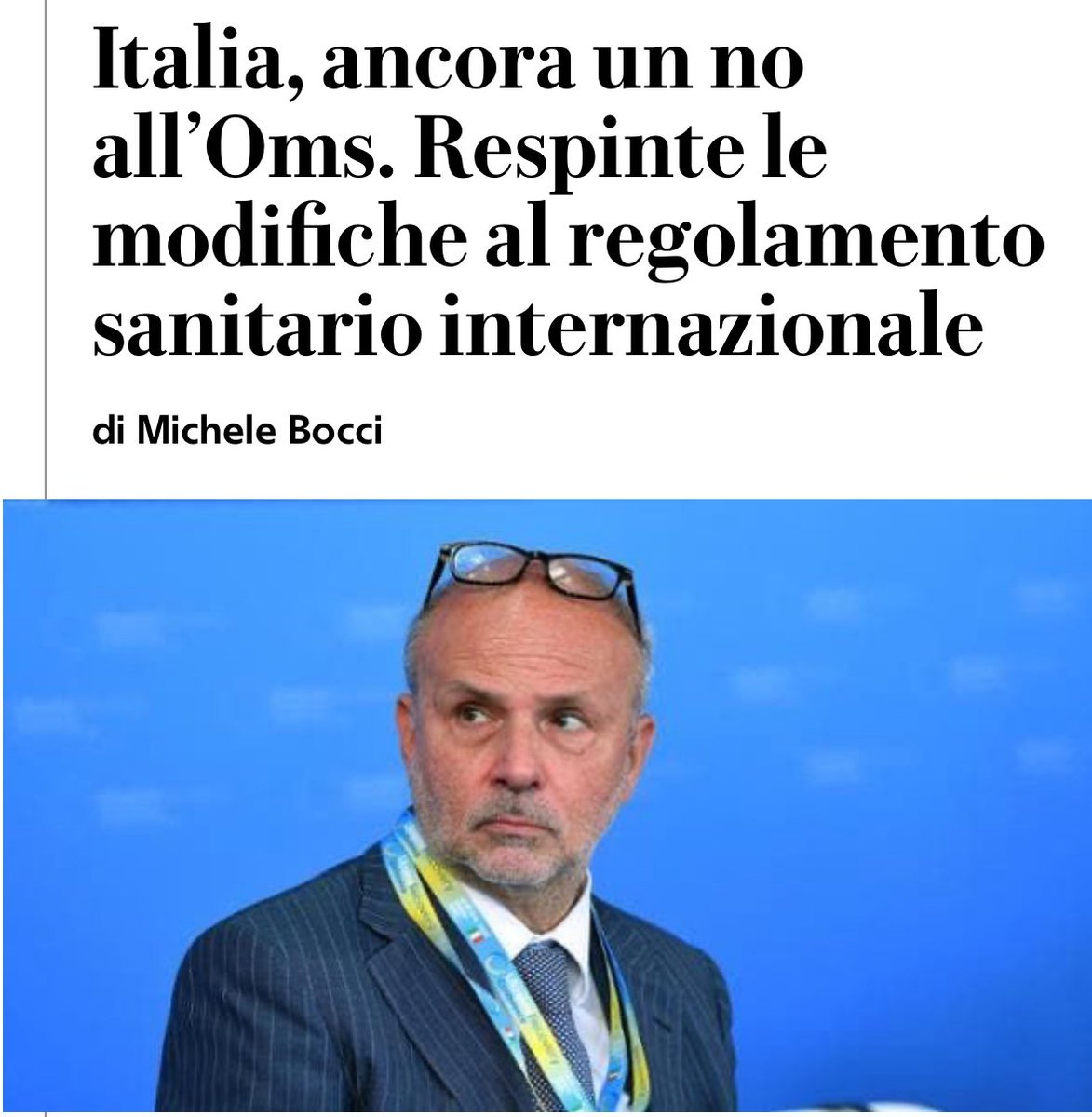 ProfMBassetti's tweet image. Speravo che l’astensione fosse una provocazione…invece questo no, ci pone pericolosamente troppo vicino agli USA su OMS e pandemie. Non dimentichiamoci che siamo europei…