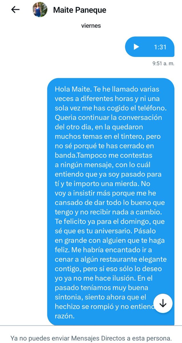 Maite Paneque (@maitepaneque) on Twitter photo <a href="/Cesar667974/">Robertof</a> <a href="/policia/">Policía Nacional</a> NO TE QUIERO, ESTÁS MAL DE LA CABEZA. HAS JUGADO CON CONTACTOS PARA QUE UNA CHICA NO PUDIESE DEFENDERSE DE LO QUE LE HICISTE. <a href="/091/">091</a> que no te queda claro???? <a href="/policia/">Policía Nacional</a> <a href="/mossos/">Mossos</a> <a href="/Cesar667974/">Robertof</a> <a href="/policia/">Policía Nacional</a> NO TE QUIERO, ESTÁS MAL DE LA CABEZA. HAS JUGADO CON CONTACTOS PARA QUE UNA CHICA NO PUDIESE DEFENDERSE DE LO QUE LE HICISTE. <a href="/091/">091</a> que no te queda claro???? <a href="/policia/">Policía Nacional</a> <a href="/mossos/">Mossos</a>