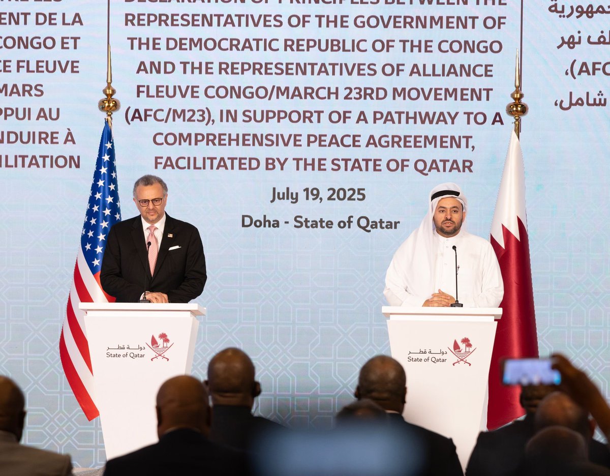 Amb. Valérie Kabeya (@valeriekabeya) on Twitter photo We express our gratitude to <a href="/Dr_Al_Khulaifi/">د. محمد الخليفي</a> and <a href="/US_SrAdvisorAF/">U.S. Senior Advisor for Africa</a> whose skillful and perceptive facilitation was instrumental in navigating the complex layers of the mediation process. Their ability to grasp the underlying dynamics and steer discussions with clarity and balance has We express our gratitude to <a href="/Dr_Al_Khulaifi/">د. محمد الخليفي</a> and <a href="/US_SrAdvisorAF/">U.S. Senior Advisor for Africa</a> whose skillful and perceptive facilitation was instrumental in navigating the complex layers of the mediation process. Their ability to grasp the underlying dynamics and steer discussions with clarity and balance has