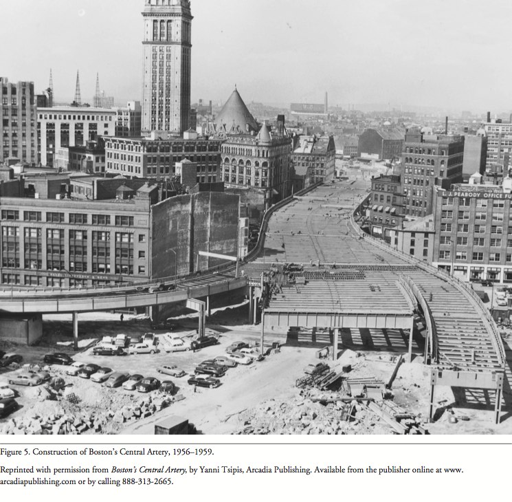 OldSchoolBoston's tweet image. Thanks to Adam Oicles for this one! Boston's Central Artery construction 1956-59.