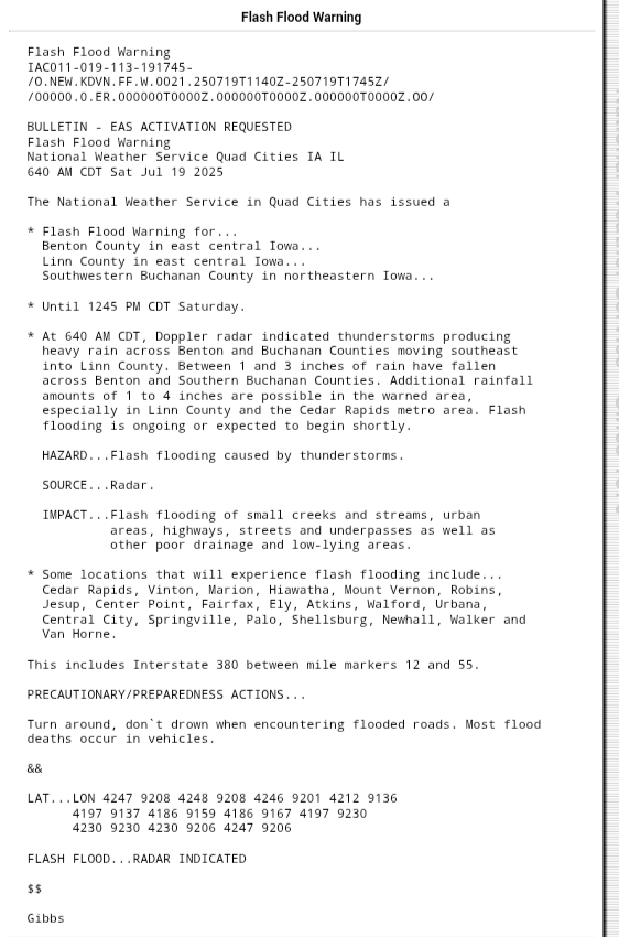 AnubizzzBurner's tweet image. This is a very dangerous situation evolving for Iowa city and Cedar Rapids. Up to three inches of rain has fallen with another 4 expected from this storm. A second round can be expected during the evening and overnight hours