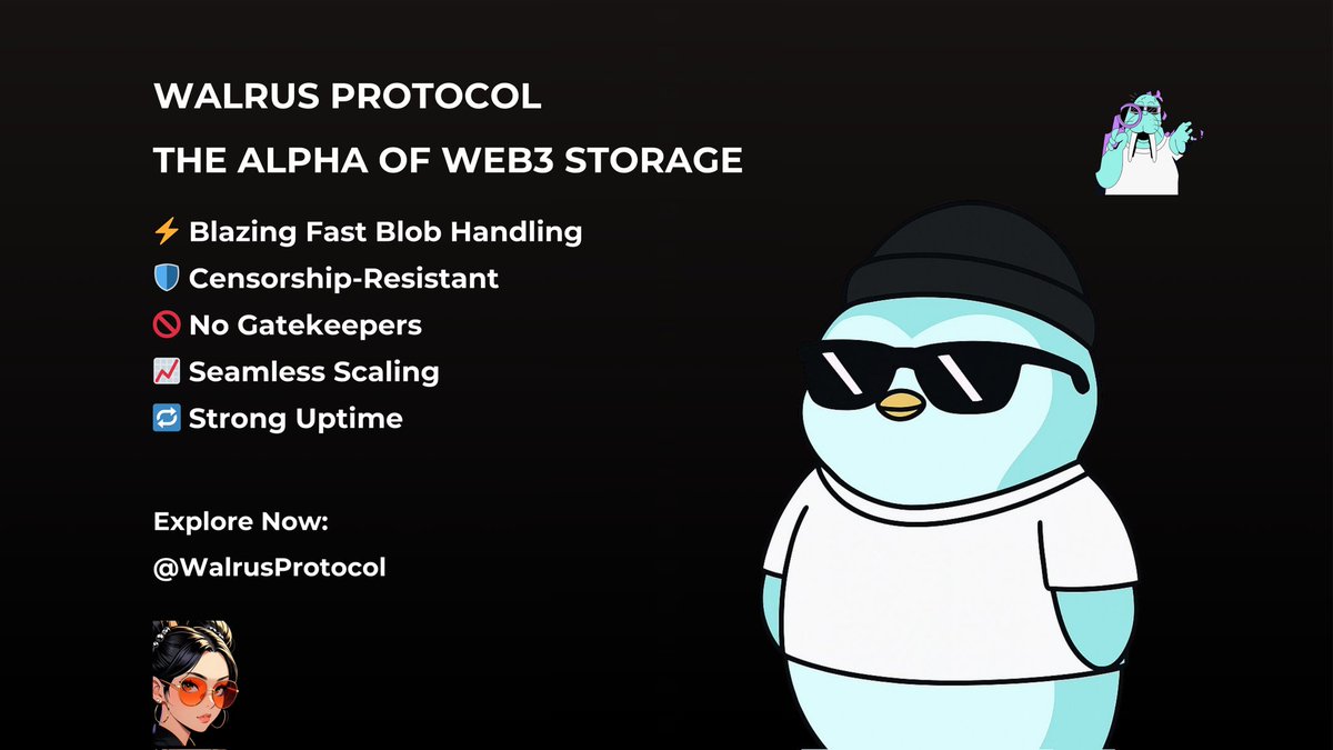Happiness🐢💚 (@happy_smit) on Twitter photo 🔓 The Future of Decentralized Storage is Here: Walrus 🦭
Say hello to Walrus, the real heavyweight of Web3 storage
Not just decentralized. Not just fast. This is next-level data power
$WAL <a href="/WalrusProtocol/">Walrus 🦭/acc</a>
Why are smart builders choosing Walrus?
⚡ Handles blobs on Swit like 🔓 The Future of Decentralized Storage is Here: Walrus 🦭
Say hello to Walrus, the real heavyweight of Web3 storage
Not just decentralized. Not just fast. This is next-level data power
$WAL <a href="/WalrusProtocol/">Walrus 🦭/acc</a>
Why are smart builders choosing Walrus?
⚡ Handles blobs on Swit like