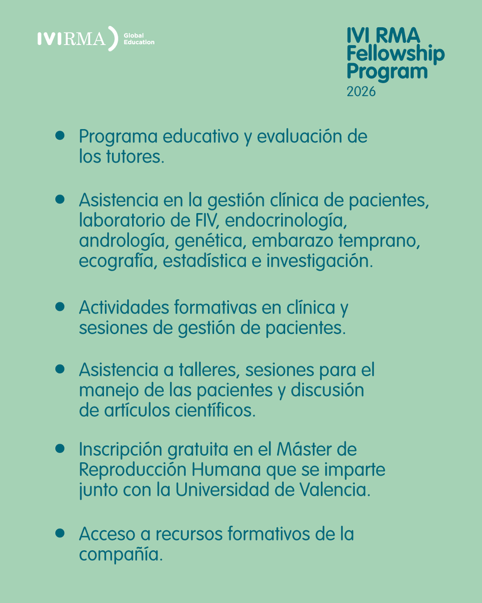 👩‍⚕️🧬 Nuestro Fellowship está diseñado para acompañarte en cada paso de tu desarrollo profesional, combinando experiencia clínica, formación académica y oportunidades reales de investigación.​

🔗 iviglobaleducation.com/fellowship-eur…