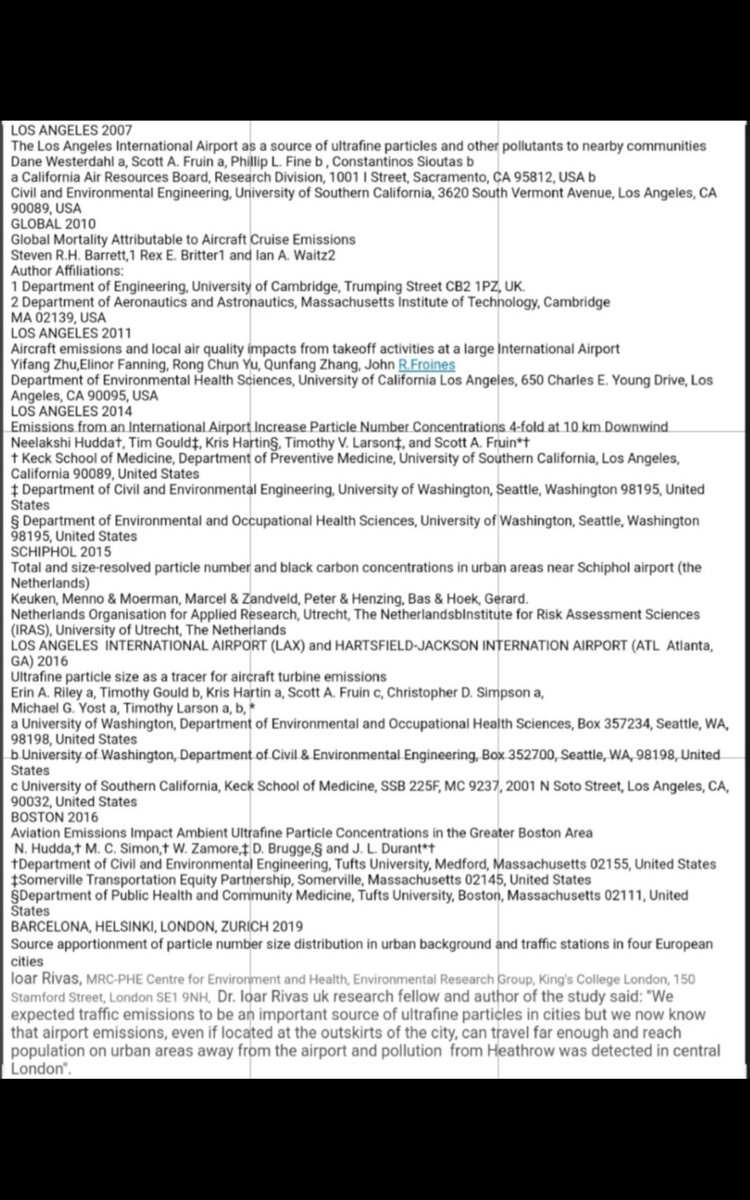 bloore_richard's tweet image. I know about eight independent academic studies on ultrafine particles emitted by aircraft landing over large populated areas