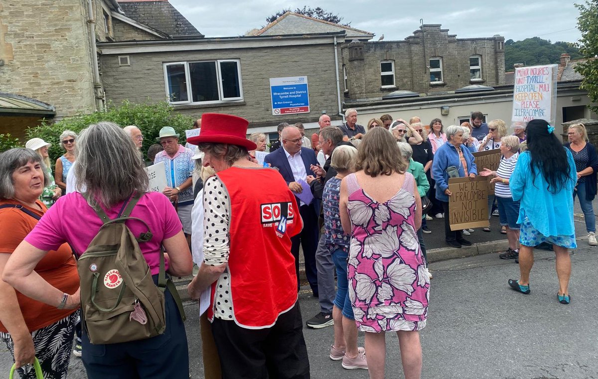 A wonderful show of support for the Tyrrell in Ilfracombe this week - top work by the League of Friends of the Tyrrell Hospital for getting this organised, and a clear message that Ilfracombe wants genuinely local health services.
We've managed to win a last-minute rescue for the