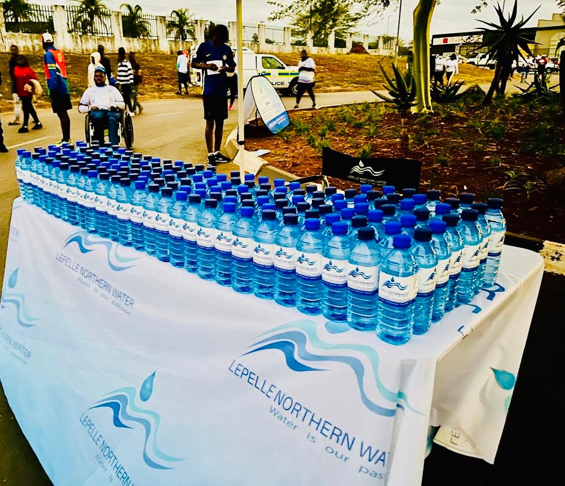 LepelleW's tweet photo. LNW is a proud hydration partner of N.H.C WOBSA Development Race taking place in Thohoyandou today.

As a committed Water Board, LNW continues to support community wellness initiatives, promoting healthy lifestyles &amp; access to safe drinking water for all.
 #LNWcares💧💦 https://t.co/4b1lkHOKUT