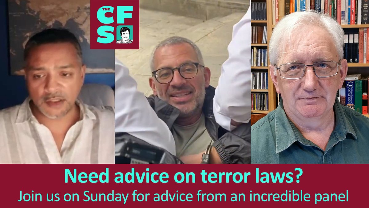 CrispinShow's tweet image. Join us on Sunday from 10:30am
👉Mohammed Tamine Akunjee (leading human rights lawyer), Tim Crosland (Defend our Juries) and Craig Murray.
👉Submit questions here: surveymonkey.com/r/PZHD5YD
Register to watch here 👇
tickettailor.com/events/thecris…