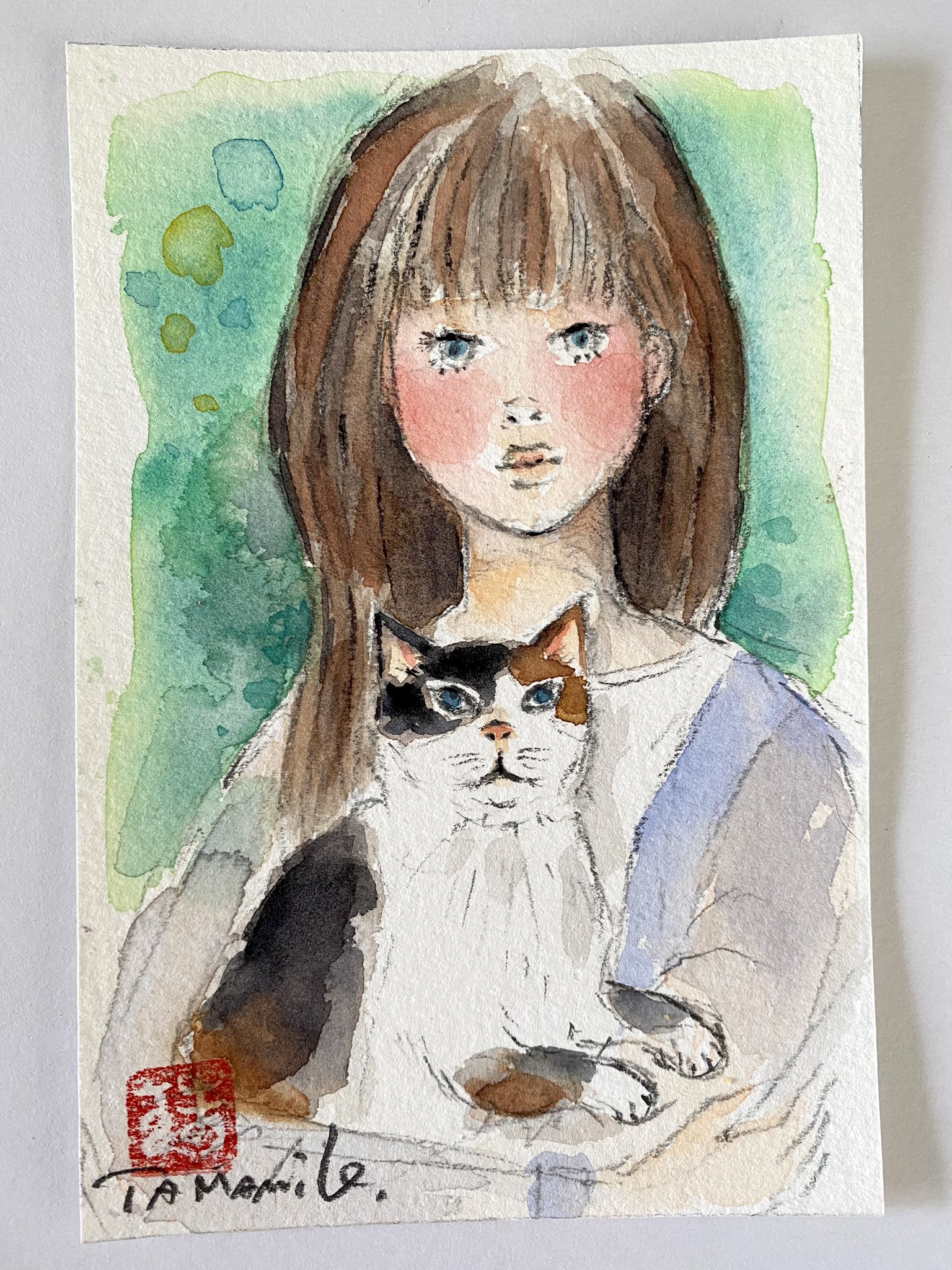 くまくら珠美さん　ポストカード原画 くまくら珠美さん ポストカード原画 0bb6d6f725cf2ea65423c2be8b6587