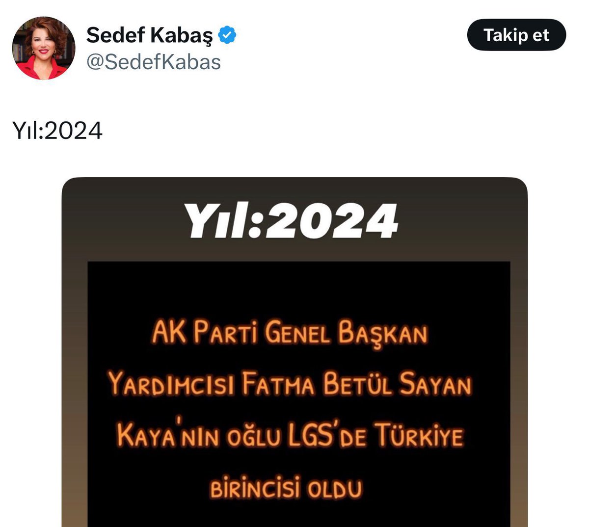 Betül Gürlük 🇹🇷 (@bgurluk) on Twitter photo Başarı, emeğin ve azmin ürünüdür; küçücük bir yüreğin aylarca çalışarak kazandığı birincilik ise alkışı hak eder.
Bu gerçeği gölgelemek yerine, çocuklarımızın alın terine ve azmine saygı duymayı öğrenmeliyiz.
<a href="/drbetulsayan/">Dr.Betül Sayan Kaya 🇹🇷</a> Başarı, emeğin ve azmin ürünüdür; küçücük bir yüreğin aylarca çalışarak kazandığı birincilik ise alkışı hak eder.
Bu gerçeği gölgelemek yerine, çocuklarımızın alın terine ve azmine saygı duymayı öğrenmeliyiz.
<a href="/drbetulsayan/">Dr.Betül Sayan Kaya 🇹🇷</a>