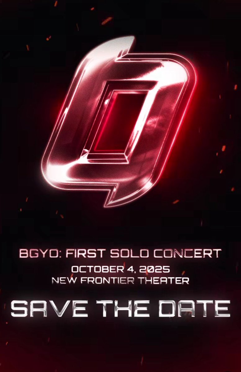 THIS IS IT!! BGYO: First Solo Concert!! 

It's getting real and it's about to be a crazy, fun night 🔥 ACEs, save the date for a concert you won't forget! 

See you on October 4, 2025 at the New Frontier Theater for BGYO: THE FIRST SOLO CONCERT!

More details soon..
#BGYO