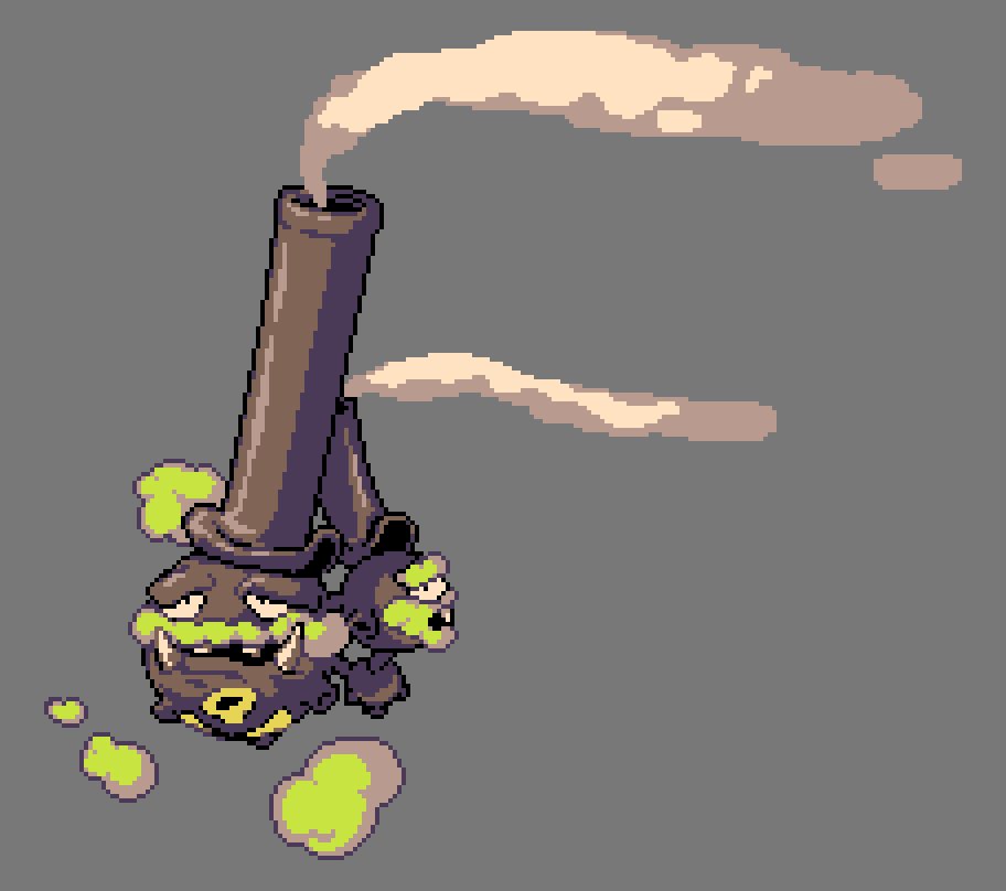 SYASYASYANOSYA's tweet image. Galar weezing
UT/DRスタイル以外の絵は久々に描いたかも
#pokemon #pixelart #ドット絵