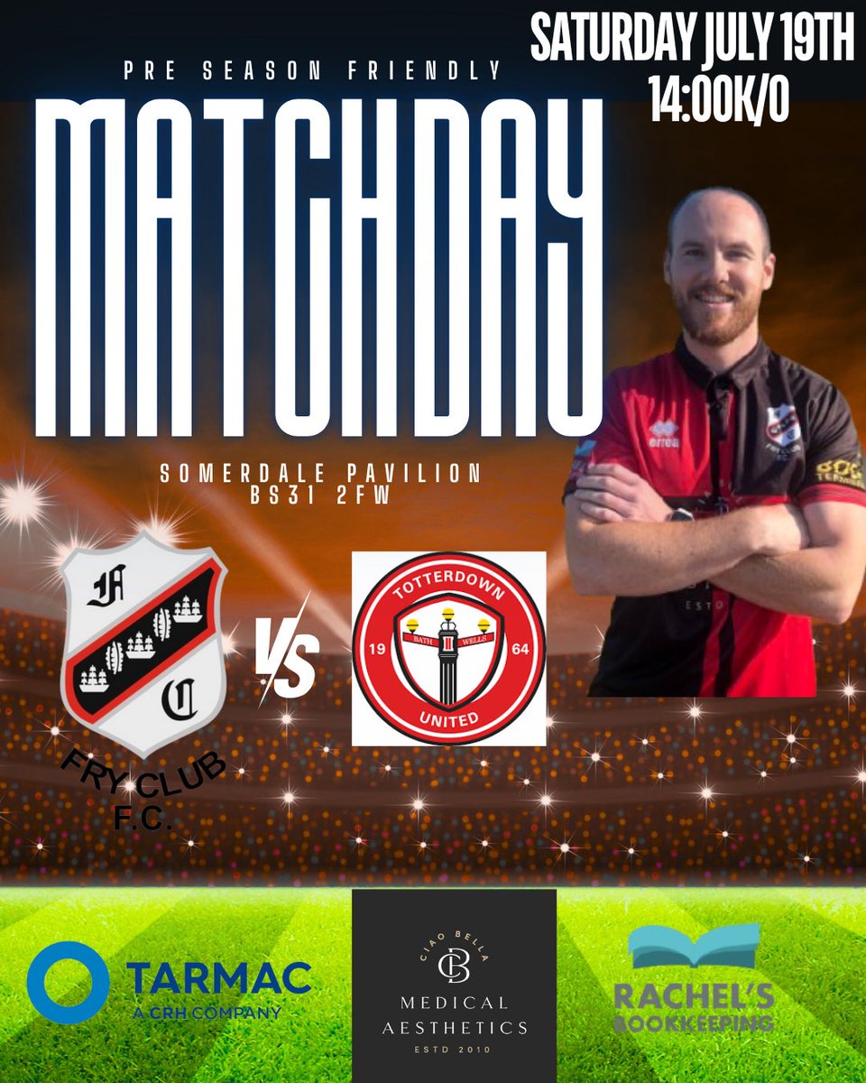 Pre season continues! 

We host <a href="/TOTTERDOWNUTD/">Totterdown United</a> at Somerdale down on the bottom pitches. 

Been a productive pre season so far, more minutes in the legs for the boys today 👏🏼

14:00 kick off - come and support the lads 

#UTF ❤️🖤