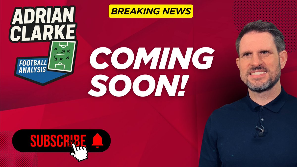 adrianjclarke's tweet image. COMING SOON!
I am launching my own YouTube Channel 💥
- Match reaction
- Tactical breakdowns
- Q&As
- Previews
- Opinion
- BTS content
youtube.com/@AdrianClarke-…
If you want to subscribe use the link ⬆️