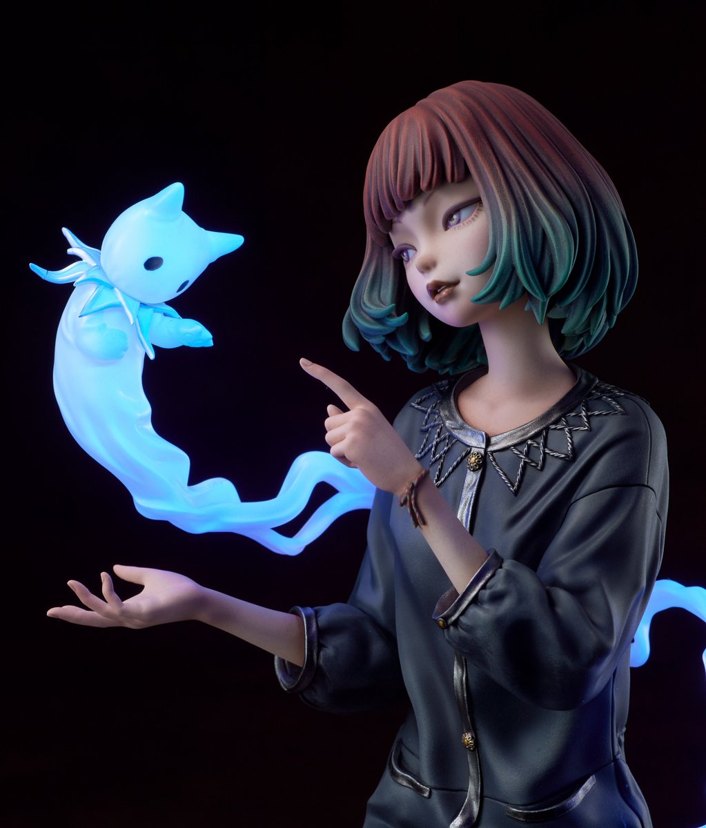 YOKKI_munchkin_'s tweet image. オリジナルフィギュア新作『Phantom』
小さな召喚者と静かに灯る影―
ワンフェス2025夏にて展示・ガレージキット販売します。よろしくお願いいたします。
#WF2025S #WF2025夏 #ワンフェス2025夏