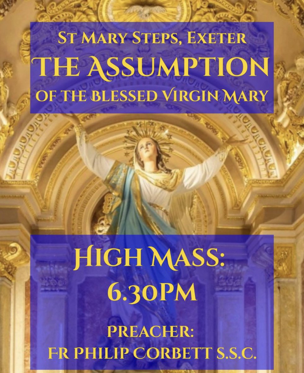 As we enter the summer season Fr Philip is looking forward to preaching at two Masses for the Assumption of Our Lady.