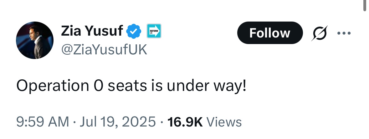 ̶M̶c̶M̶u̶r̶d̶o̶c̶k̶
̶L̶o̶w̶e̶

Only 4 to go <a href="/ZiaYusufUK/">Zia Yusuf</a>.