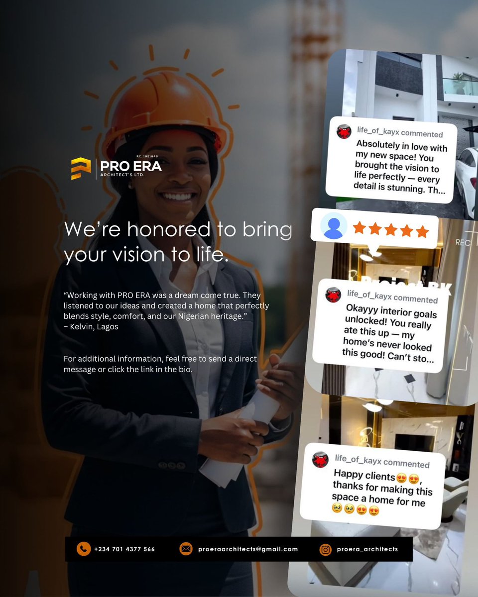 proeraarchitect's tweet photo. We don’t just build structures—we build relationships.
Every feedback fuels our passion to do better, design smarter, and deliver excellence. 🏗️💬
#ClientFeedback #BuiltOnTrust #ProEraArchitects #DesignWithExcellence https://t.co/ObRpzzprG4