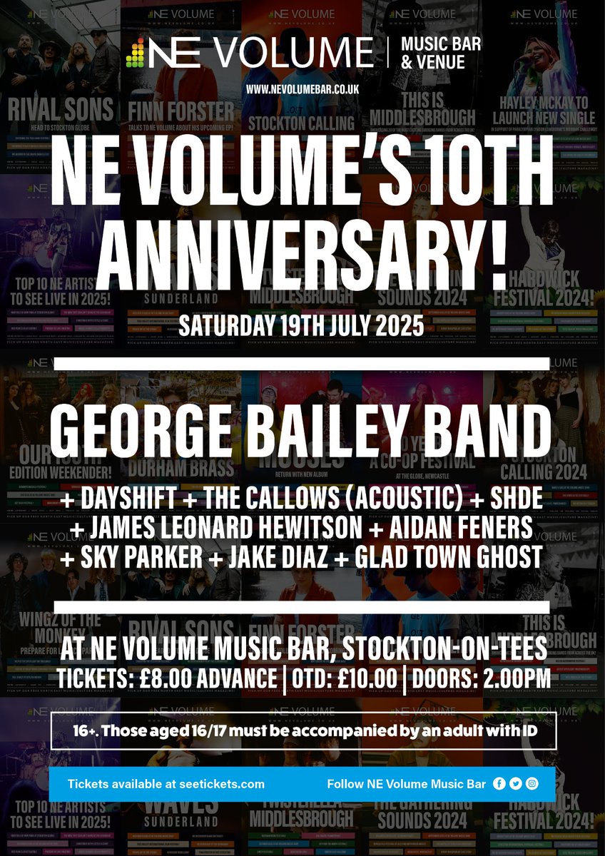 nevolume's tweet image. Joining us at @nevolumebar in Stockton today for our all-dayer? Find out the stage times here: facebook.com/nevolume. Doors open at 2pm and tickets will be available on the door. It's also 16+ with an adult!