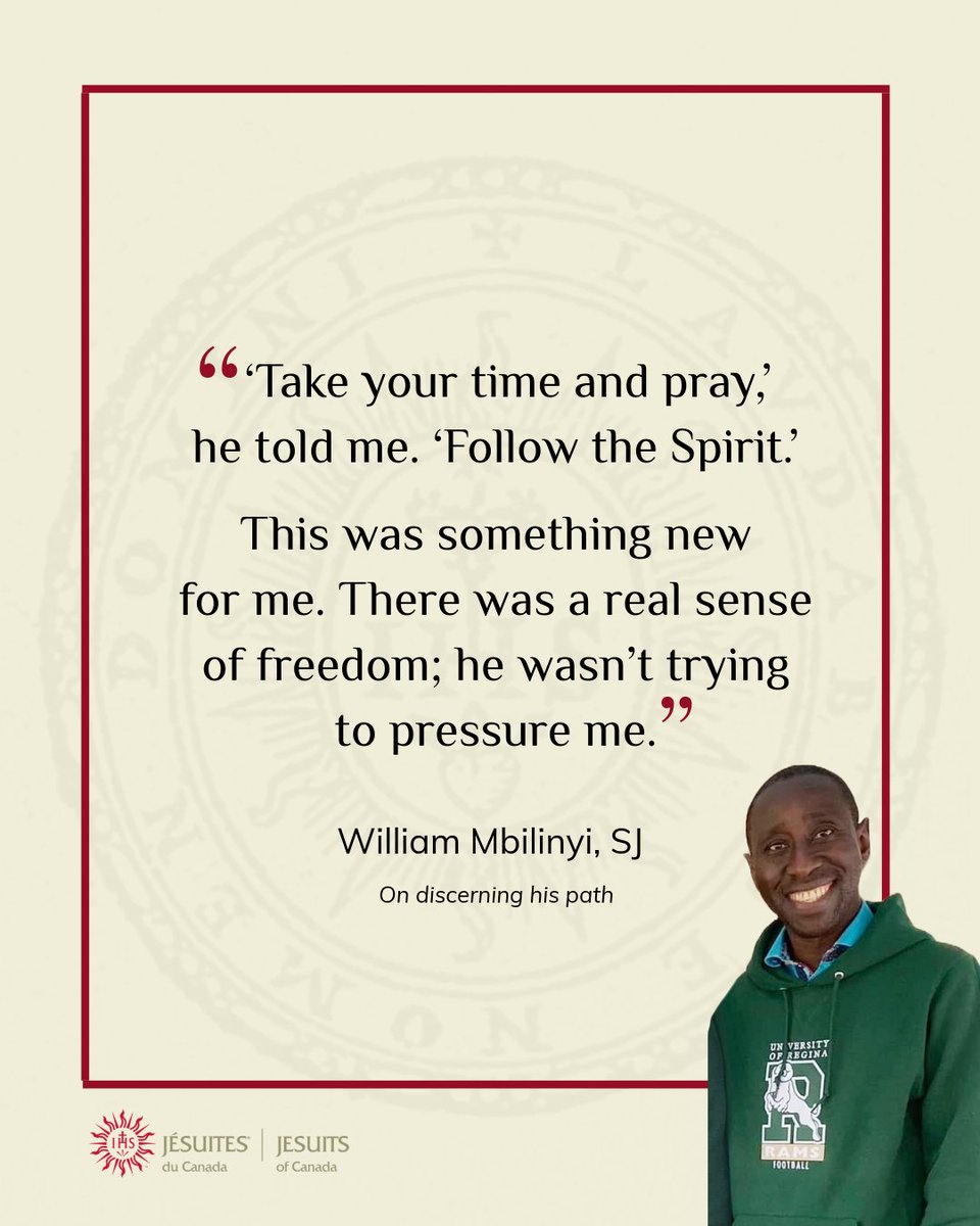 JesuitsofCanada's tweet image. Growth often begins in discomfort.
William Mbilinyi, SJ, shows us how embracing God’s call, even through challenges, can deepen faith and reveal new paths. hubs.la/Q03xBGsY0
@beajesuit