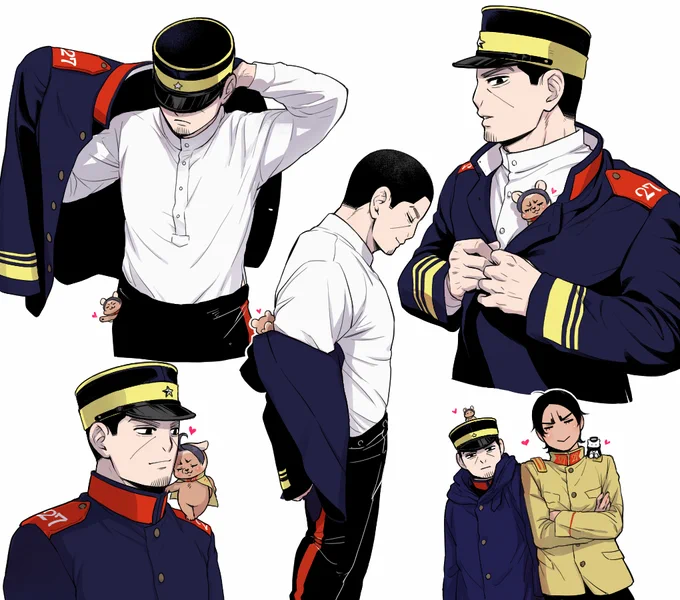 軍帽と軍服の復習をしていたよ