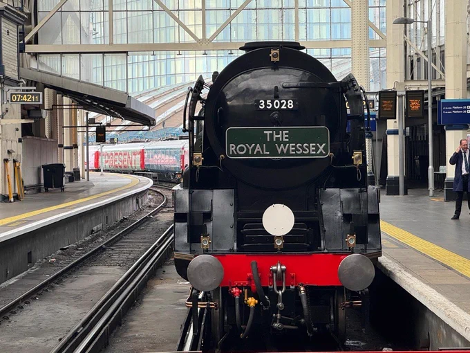 The Royal Wessex at platform 19 London Waterloo.