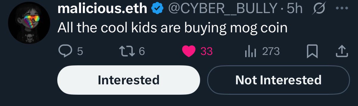 Of course I’m interested in the fact that all the cool kids are buying mog coin