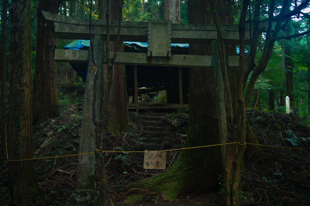anzendie1's tweet image. 立入禁止の神社