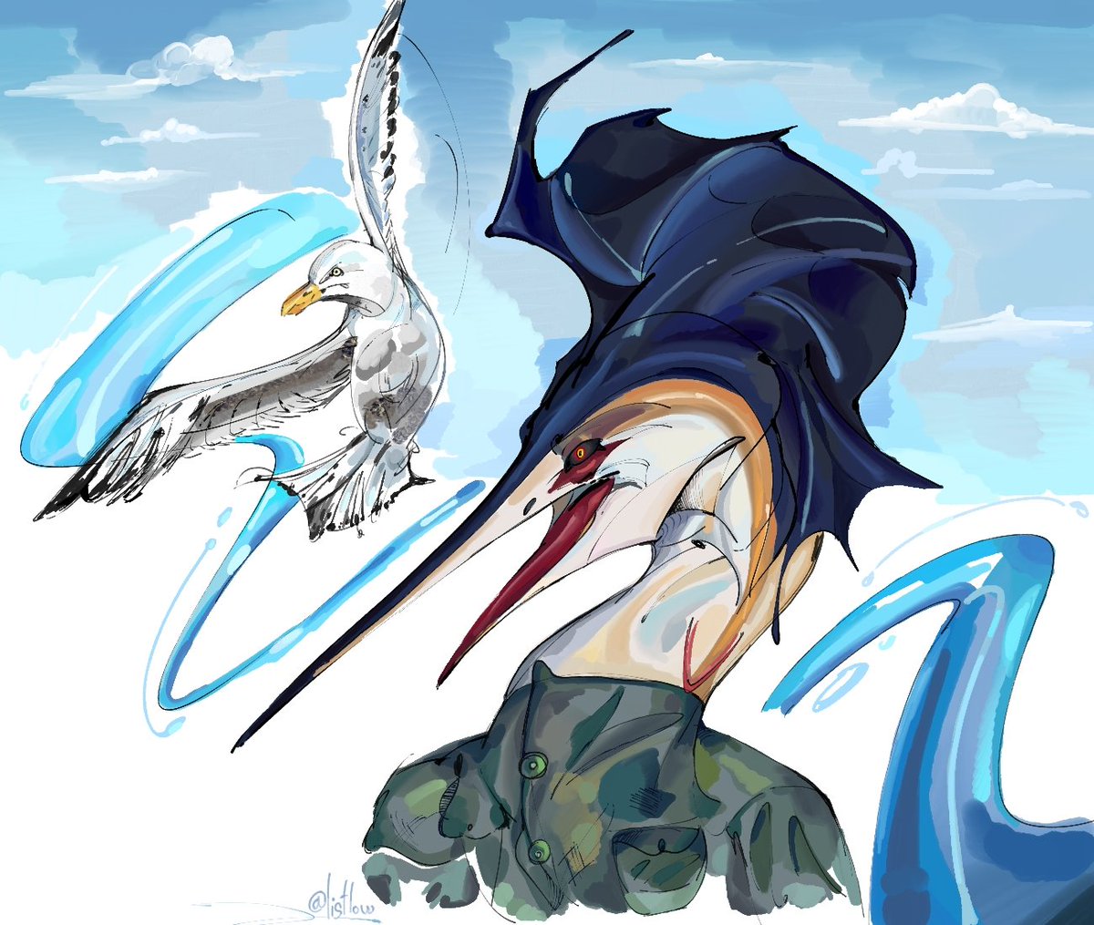 My fourth attack on <a href="/xaxallith/">xallith</a> !💫
#artfight2025 #animalartist