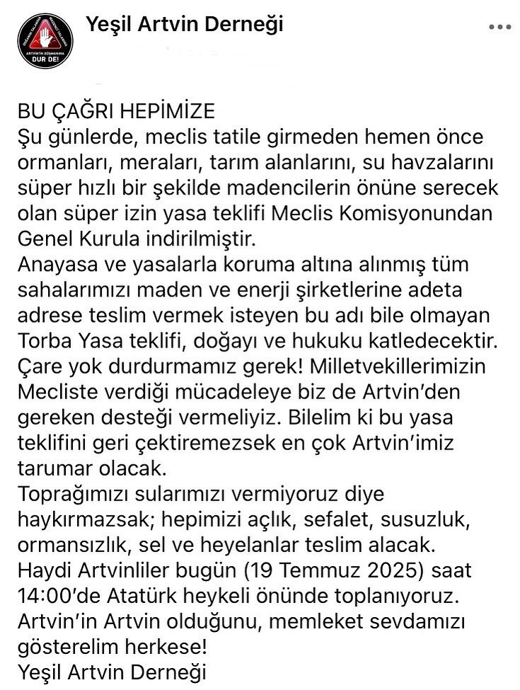 Yeşil Artvin Derneği / Green Artvin Association (@yesilartvinder) on Twitter photo 