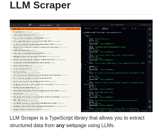extract structured data from any webpage using LLMs