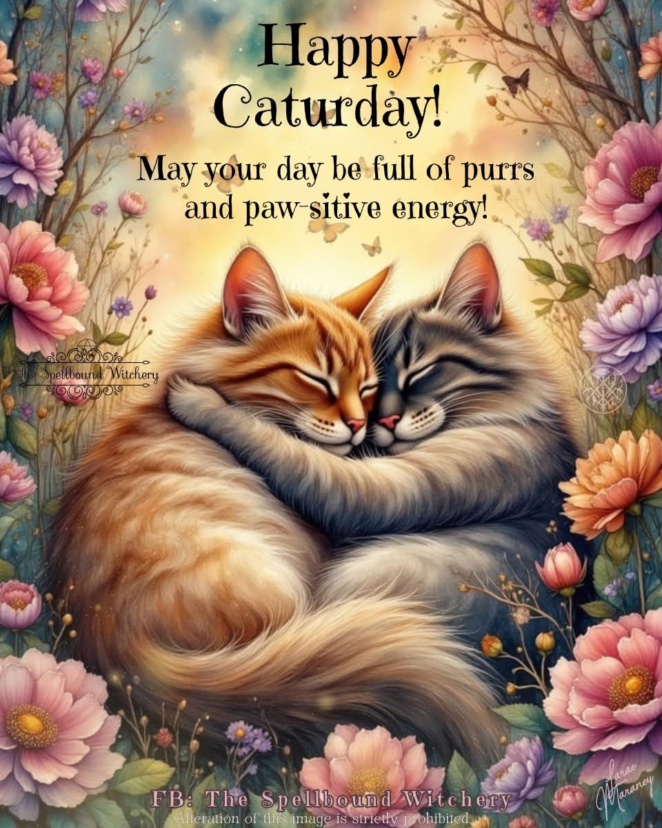 Happy Caturday! May your day be full of purrs, paw-sitive energy, and unapologetically long naps. 🐾❤️😺