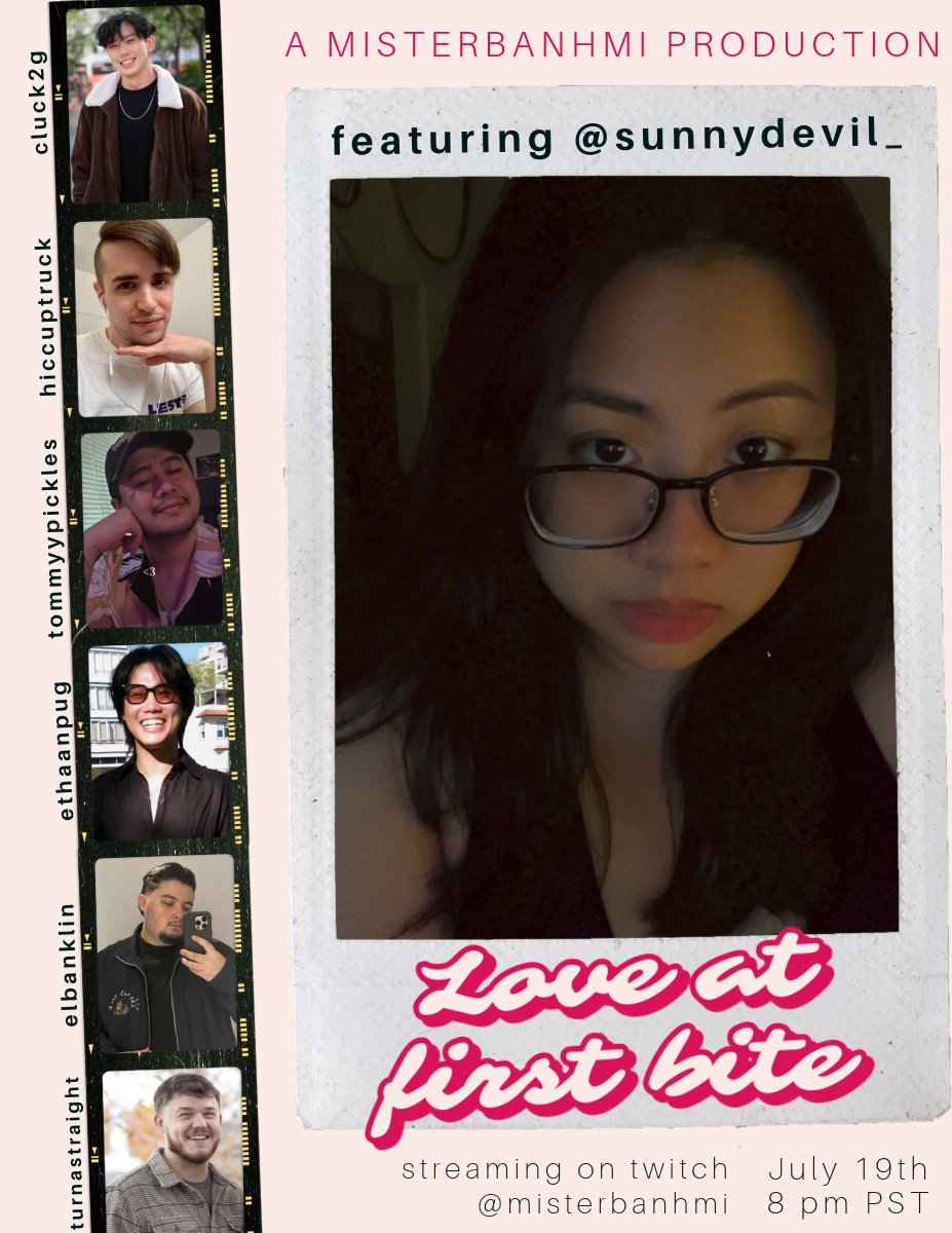 sunnydevil_'s tweet image. My first IRL stream is a dating show!?

Yeah, you heard that right. My friend @MisterBanhMiTTV is hosting this stream before retiring from streaming. This might be my pivot to IRL content as well?

Catch us at 
🦋 twitch.tv/sunnydevil_
🥖 twitch.tv/misterbanhmi