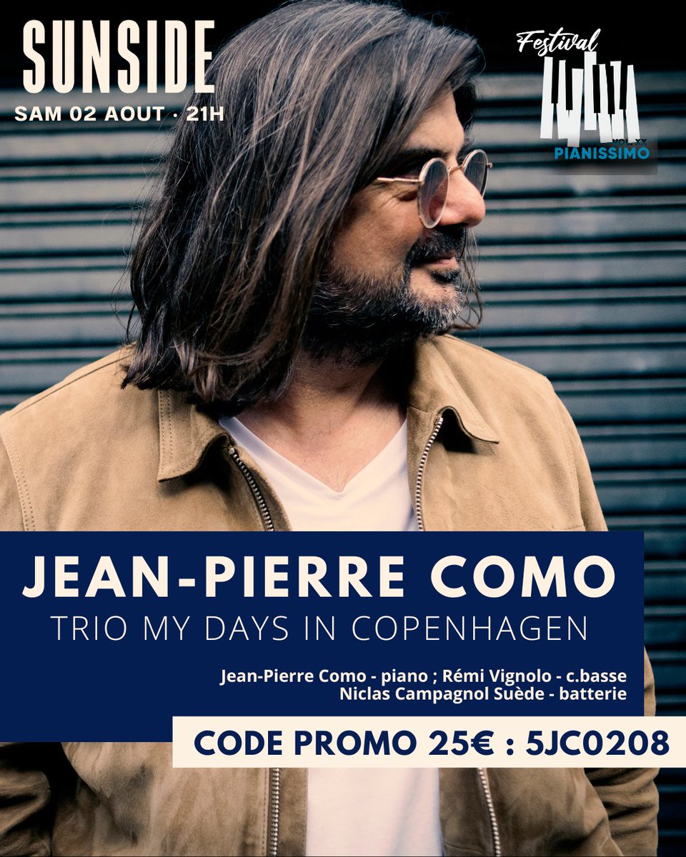 Je serai au SUNSET SUNSIDE JAZZ CLUB Paris pour 2 concerts ! le 1er août autour du répertoire beau et puissant de mon quartet INFINITE, et le 2 août en Trio avec notamment Niclas Campagnol, batteur qui vient spécialement de Copenhague pour une soirée dédiée aux standards de jazz