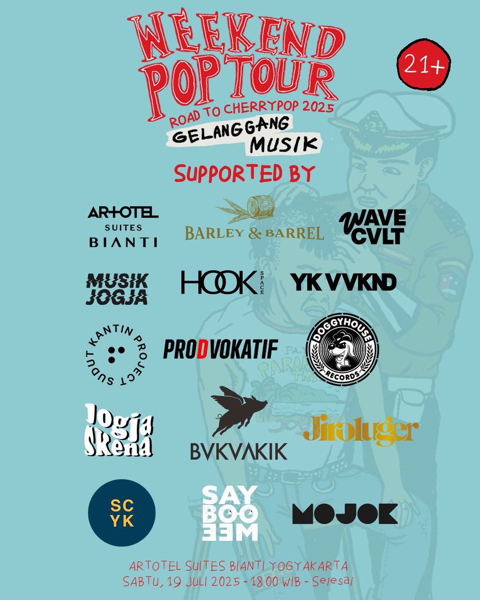 Sampai jumpa di titik terakhir Weekend Pop Tour malam ini lur! Karcis OTS ready yaa! 🏄🏼‍♂️