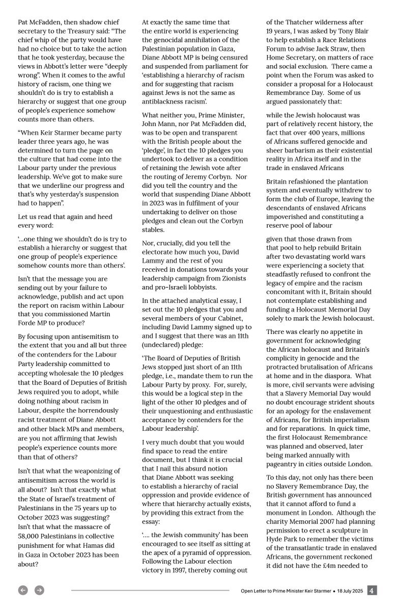 AskProfGusJohn's tweet photo. Dear @Keir_Starmer 

Weaponizing Antisemitism! 
Dismissing Racism!  

It is a matter of considerable  concern that you have suspended #HackneyAbbott, yet again, for  being antisemitic...........

#AskProfGusJohn

Pages 1 to 4 of 5 Pages (download)
https://t.co/v9LprG8sWi https://t.co/hAOySDkcAz