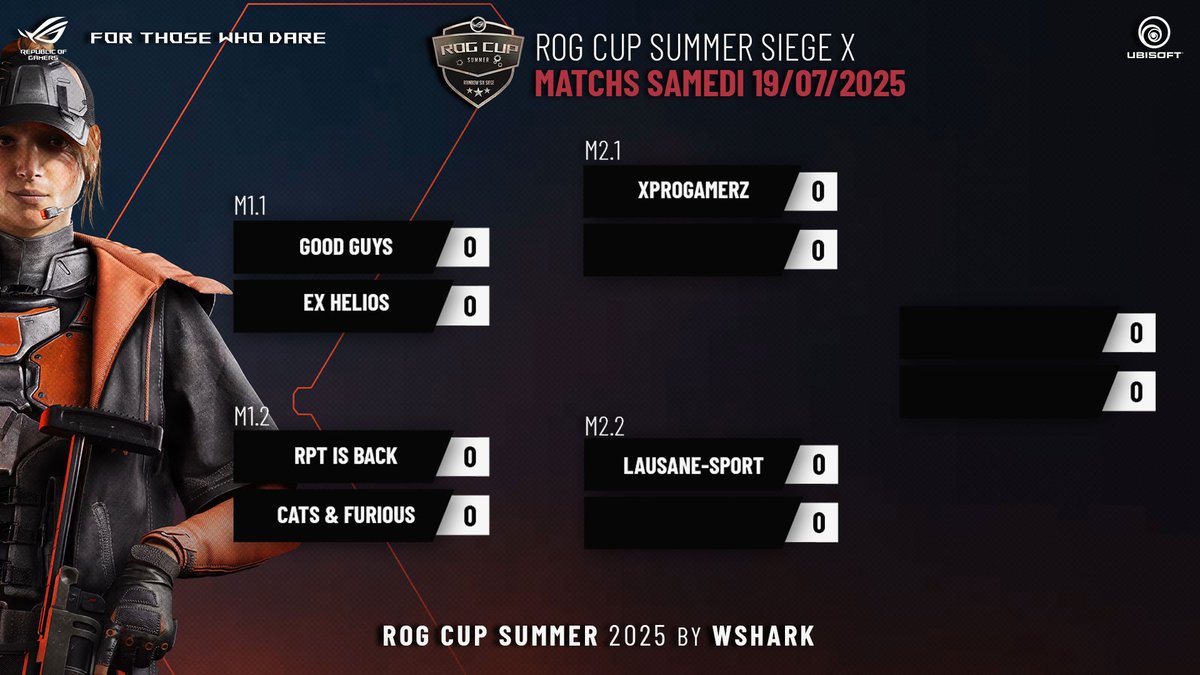 🔥 C’EST LE JOUR J ! 🔥

Rendez-vous à 13h30 pour le lancement de la ROG CUP Summer 2025 !

Au programme : B01, B03, du level, du sang et  des grosses line up prêtes à en découdre pour rafler tout le stuff🏆💥

🎥 Tout est stream ici : twitch.tv/whiteshark67

Venez mettre
